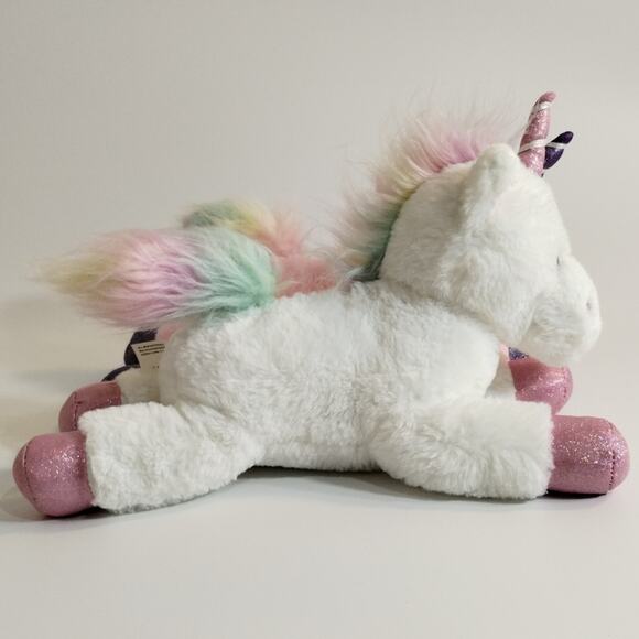 Six Flags Exclusive Unicorns Pink Purple Hooves Rainbow Mane Flat Lay Plush 2ct - Picture 8 of 9